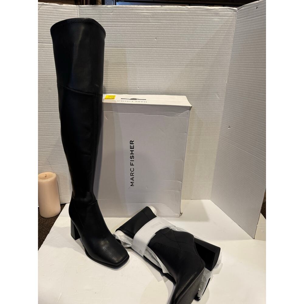 Marc Fisher Womens Denki 2 Tall Faux Leather Knee-High Boots new 5.5m - Picture 2 of 12